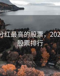 2020年分红最高的股票，2020年分红股票排行