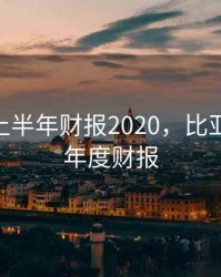 比亚迪上半年财报2020，比亚迪2020年度财报