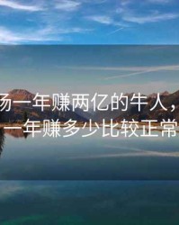 期货市场一年赚两亿的牛人，做期货一年赚多少比较正常