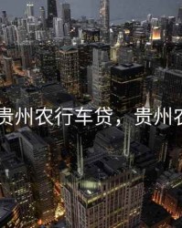 2020年贵州农行车贷，贵州农行贷款