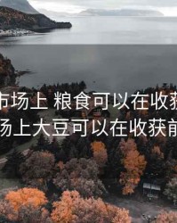 在期货市场上 粮食可以在收获前，在期货市场上大豆可以在收获前就出售