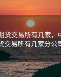 中国的期货交易所有几家，中国的期货交易所有几家分公司