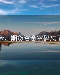 期货资金，期货资金密码忘了怎么办