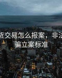 非法期货交易怎么报案，非法期货诈骗立案标准