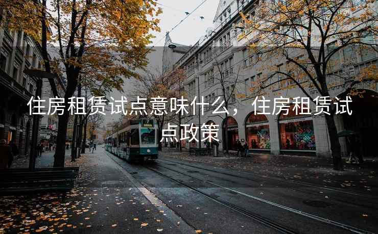 住房租赁试点意味什么，住房租赁试点政策