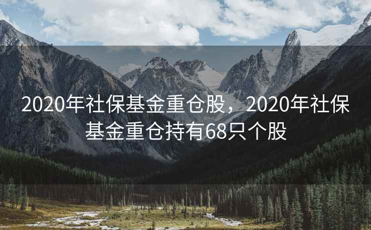 2020年社保基金重仓股，2020年社保基金重仓持有68只个股