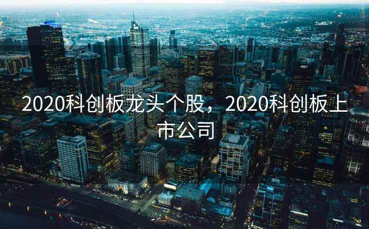 2020科创板龙头个股，2020科创板上市公司