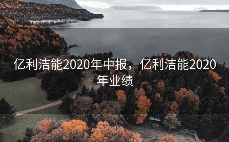 亿利洁能2020年中报,亿利洁能2020年业绩 亿利洁能2020年中报,亿利洁能2020年业绩