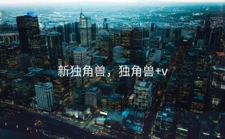新独角兽，独角兽+v