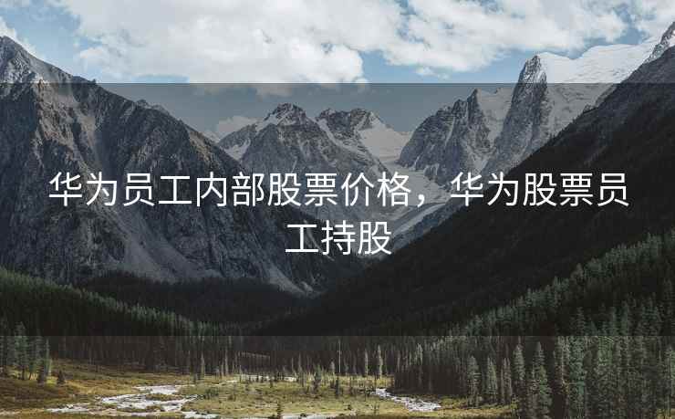 华为员工内部股票价格,华为股票员工持股 华为员工内部股票价格,华为股票员工持股