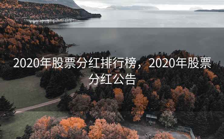 2020年股票分红排行榜，2020年股票分红公告