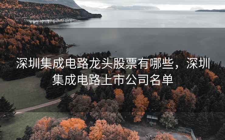 深圳集成电路龙头股票有哪些,深圳集成电路上市公司名单 深圳集成电路龙头股票有哪些,深圳集成电路上市公司名单