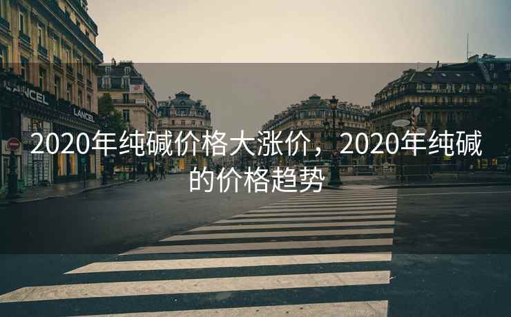2020年纯碱价格大涨价，2020年纯碱的价格趋势